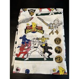 *VINTAGE MIGHTY MORPHIN POWER RANGERS BED SHEET 1995 SABAN RARE 90"x68"